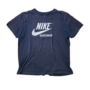 Nike Sportswear T Shirt Men’s Large Navy Blue Crew Neck Short Sleeves